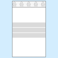 Torebki strunowe z paskiem do opisu, folia PE 50 µm | 100 x 150 mm