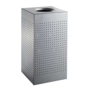 Kosz na śmieci, do użytku zewnętrznego, stalowy, szary 120 l