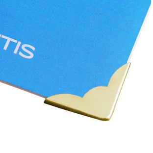 Narożniki introligatorskie metal A 22 - 22 x 22 mm  | pokryte mosiądzem 