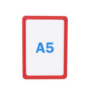 Ramka plakatowa, plastik A5  | czerwony 
