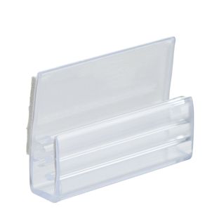 Uchwyty do etykiet cenowych, samoprzylepne 25 x 20 mm  | równoległy do półki 