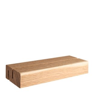 Uchwyt na karty drewniany, podstawa do zmiennego systemu wsuwania MODUL prosta i skośna szczelina wsuwania | 148 mm | Dąb