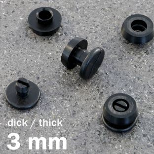Nity plastikowe czarny  | 3 mm
