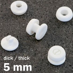 Nity plastikowe biały | 5 mm