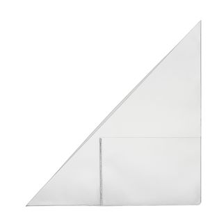 Kieszonki narożne z kieszonką na wizytówki, samoprzylepne, folia PP, kolor przeźroczysty 170 x 170 mm – prawa
