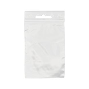 Woreczki strunowe z otworem typu euro, folia PE 40 x 60 mm | 50 µm