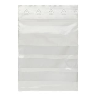 Woreczki strunowe z paskiem do opisu, folia PE 60 x 80 mm | 50 µm