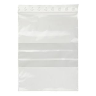 Woreczki strunowe z paskiem do opisu, folia PE 160 x 220 mm | 90 µm | z paskiem do opisu