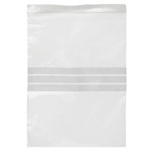 Woreczki strunowe z paskiem do opisu, folia PE 200 x 300 mm | 50 µm | z paskiem do opisu