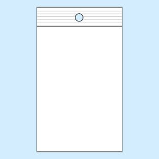 Woreczki strunowe z okrągłym otworem, folia PP 80 x 120 mm