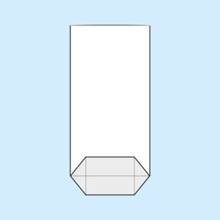Torebki krzyżowe, folia OPP 120 x 225 mm