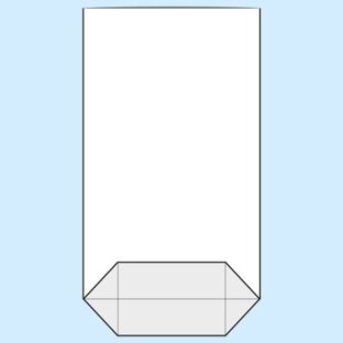 Torebki krzyżowe, folia OPP 230 x 375 mm