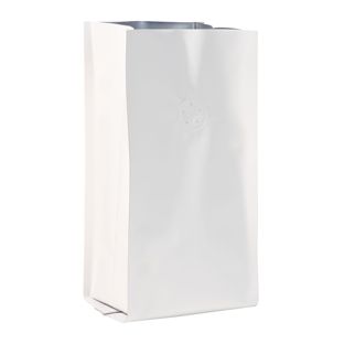 Worek na kawę z zaworem aromatycznym, biały 245 x 100 mm 