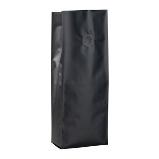 Torebki z fałdami i zaworem aromatycznym, czarna 330 x 105 mm 