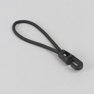 Plastikowy haczyk z gumką 120 mm | czarny 
