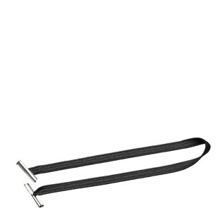 Gumka introligatorska płaska z dwoma metalowymi zakuwkami czarny  | 230 mm