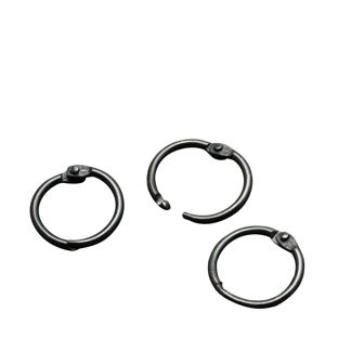 Pierścienie do oprawy metal 14 mm - otwarte  | czarny 