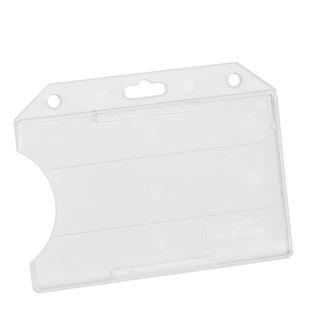 Etui na identyfikatory o rozmiarze karty kredytowej, z twardego plastiku, z okrągłym otworem i euro 