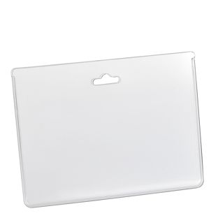 Etui na identyfikatory o rozmiarze karty kredytowej, poziome, twarde PVC, z otworem typu euro 