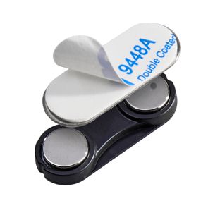 Zatrzask magnetyczny do etui na identyfikatory, samoprzylepny 33 x 12 mm  |  