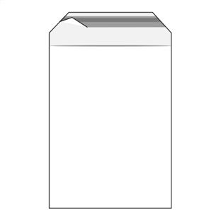 Torebki z klapką, folia PE 50 µm | 250 x 350 mm