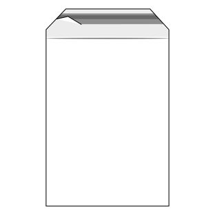 Torebki z klapką, folia PE 310 x 440 mm - A3