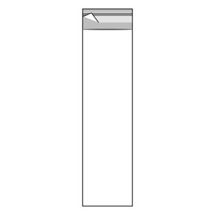 Torebki z klapką, folia OPP 60 x 240 mm