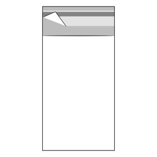 Torebki z klapką, folia OPP 80 x 160 mm 