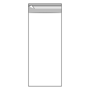 Torebki z klapką, folia OPP 100 x 250 mm 