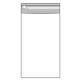 Torebki z klapką, folia OPP 120 x 200 mm