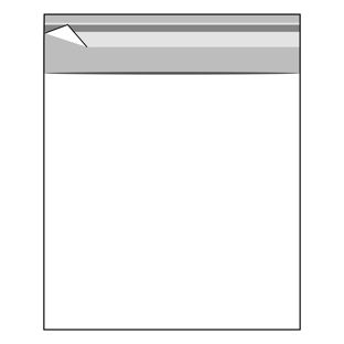 Torebki z klapką, folia OPP 150 x 150 mm