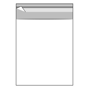 Torebki z klapką, folia OPP 150 x 180 mm