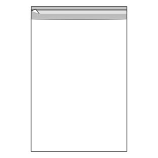 Torebki z klapką, folia OPP 165 x 230 mm - C5 