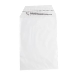 Torebki z klapką, folia PE 119 x 162 mm - C6 - recyklingu  | 50 µm