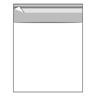 Torebki z klapką, folia OPP 110 x 110 mm