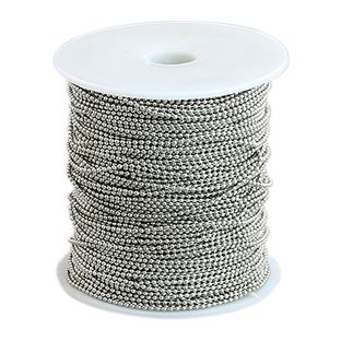 Łańcuszki kulkowe na szpuli 100 m | 1.5 mm | srebro  | metal 