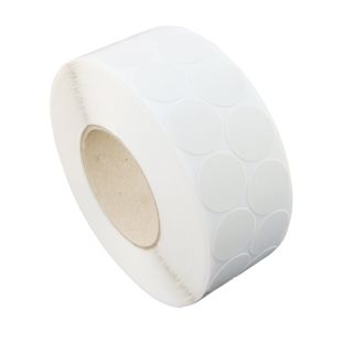 Kółka samoprzylepne płócienne, tekstylne, kolor biały 