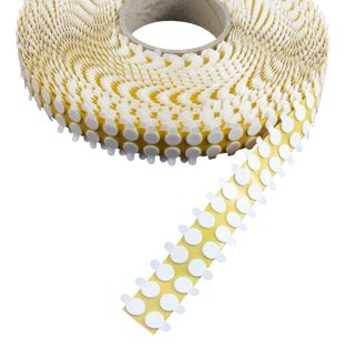 Krążki samoprzylepne z taśmy pinakowej, grubość 1 mm, klej trwały/trwały 10 mm | 1.000 STK