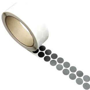 Kółka samoprzylepne płócienne, tekstylne, kolor czarny 15 mm | 1.000 STK
