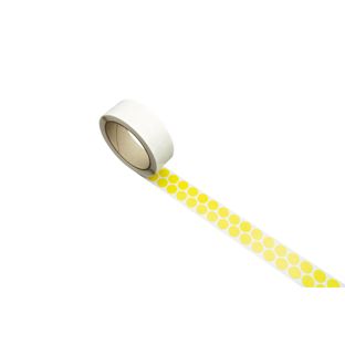 Kółka samoprzylepne płócienne, tekstylne, kolor żółty 15 mm | 1.000 STK