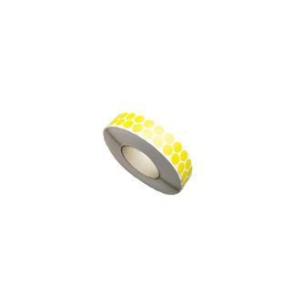 Kółka samoprzylepne płócienne, tekstylne, kolor żółty 15 mm | 5.000 STK