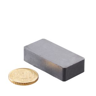 Magnesy sztabkowe, magnes ferrytowy, Y35 40 x 20 mm | 10 mm