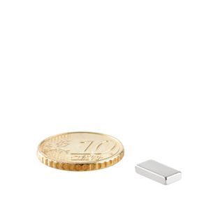 Magnesy neodymowe sztabkowe, niklowane 10 x 5 mm  | 2 mm