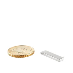 Magnesy neodymowe sztabkowe, niklowane 20 x 5 mm  | 2 mm