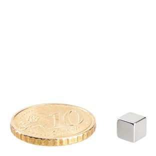 Magnesy neodymowe sześciany, niklowane 5 x 5 x 5 mm
