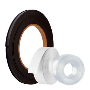 Profil magnetyczny do etykiet, profil C, na rolce 15 mm | w tym papier i folia ochronna  | 10 m