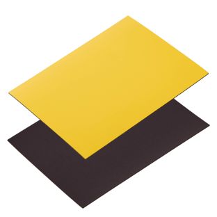 Zapisywalne etykiety magnetyczne żółty | 80 x 100 mm