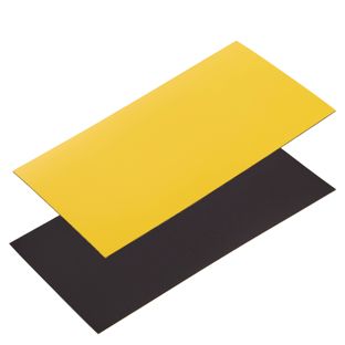 Zapisywalne etykiety magnetyczne żółty | 80 x 150 mm