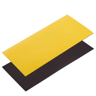 Zapisywalne etykiety magnetyczne żółty | 100 x 200 mm
