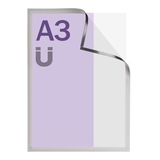 Ramka magnetyczna A3, magnetyczna srebro 